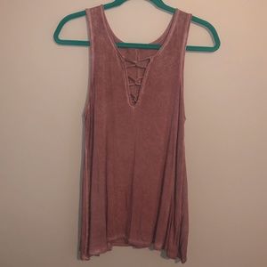 AMERICAN EAGLE CRISS CROSS V-NECK TANK SZ MEDIUM